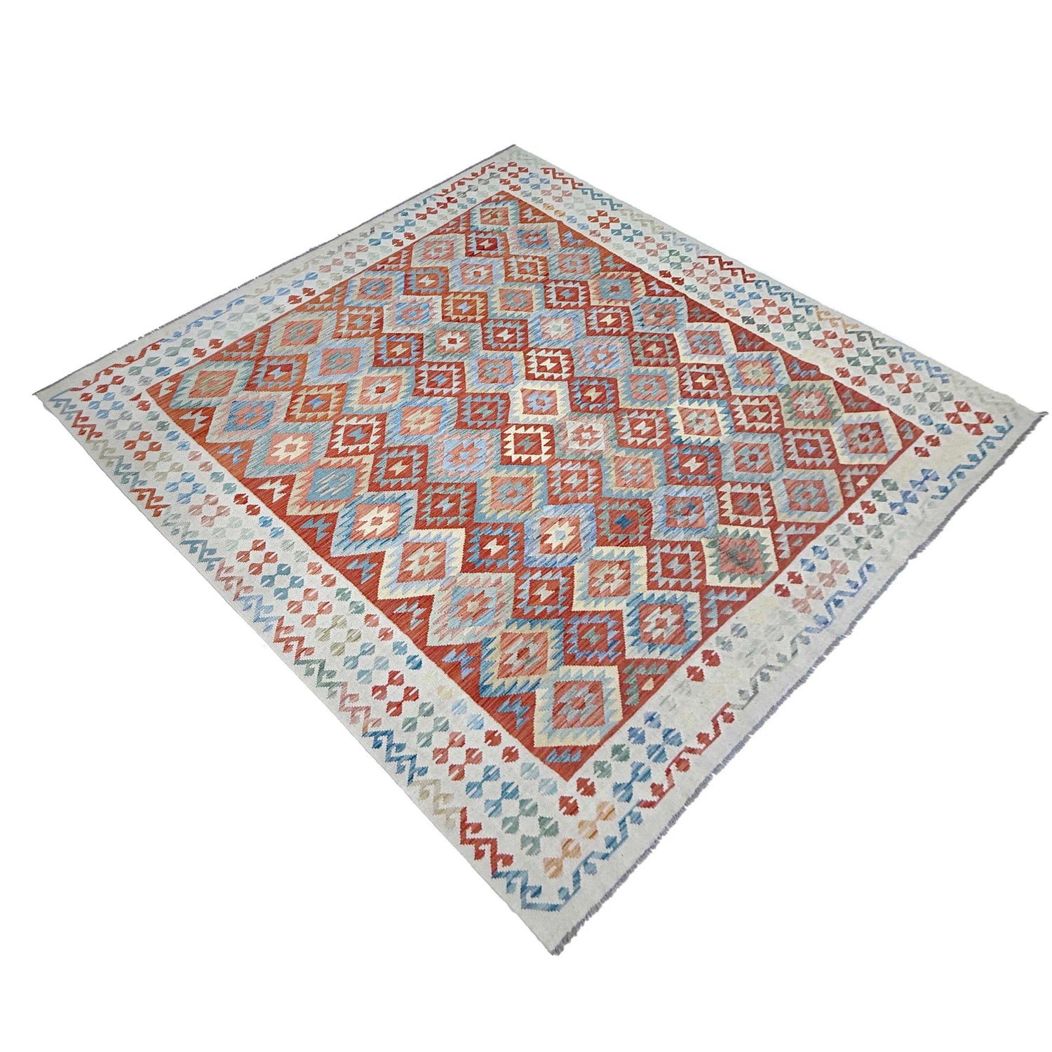 Handmade Multi Kilim Geometric 9x12 ft