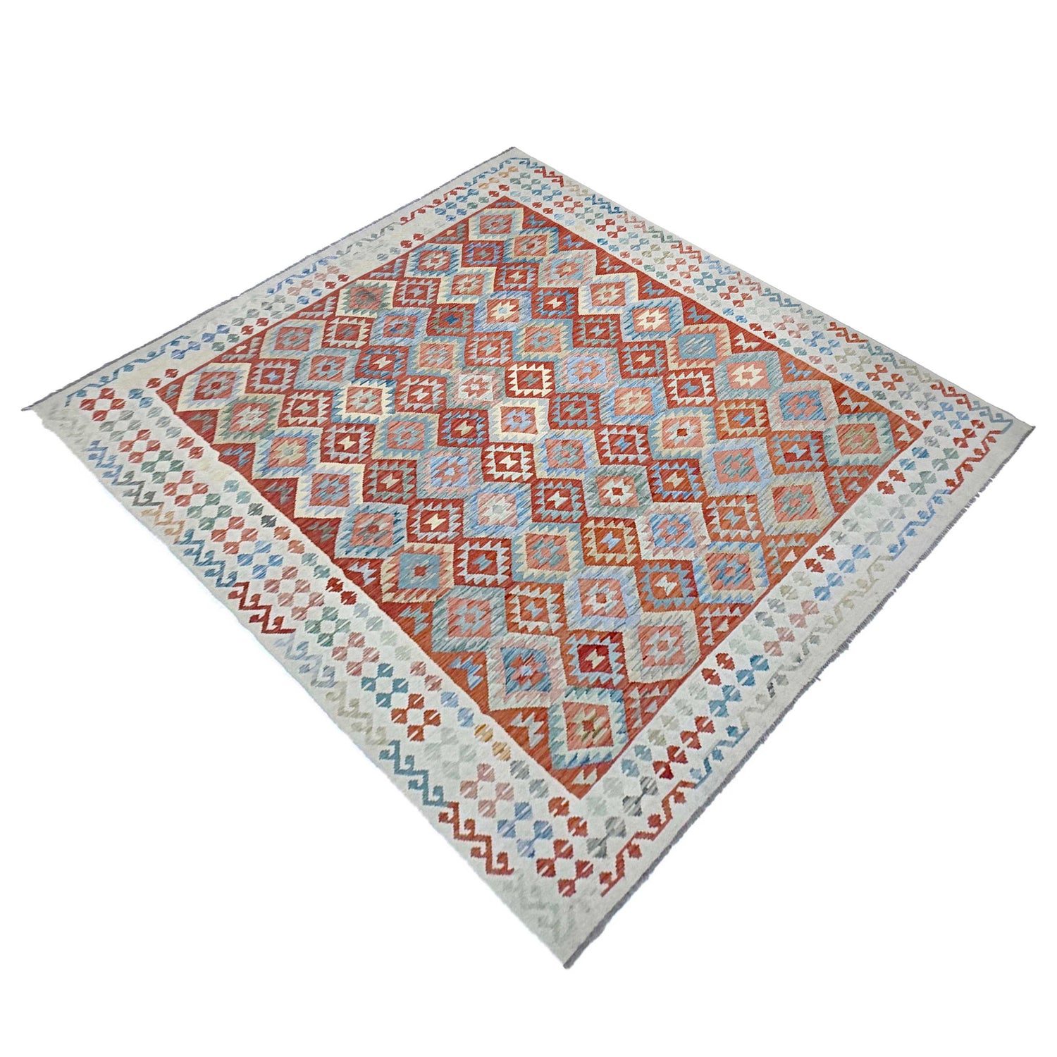 Handmade Multi Kilim Geometric 9x12 ft