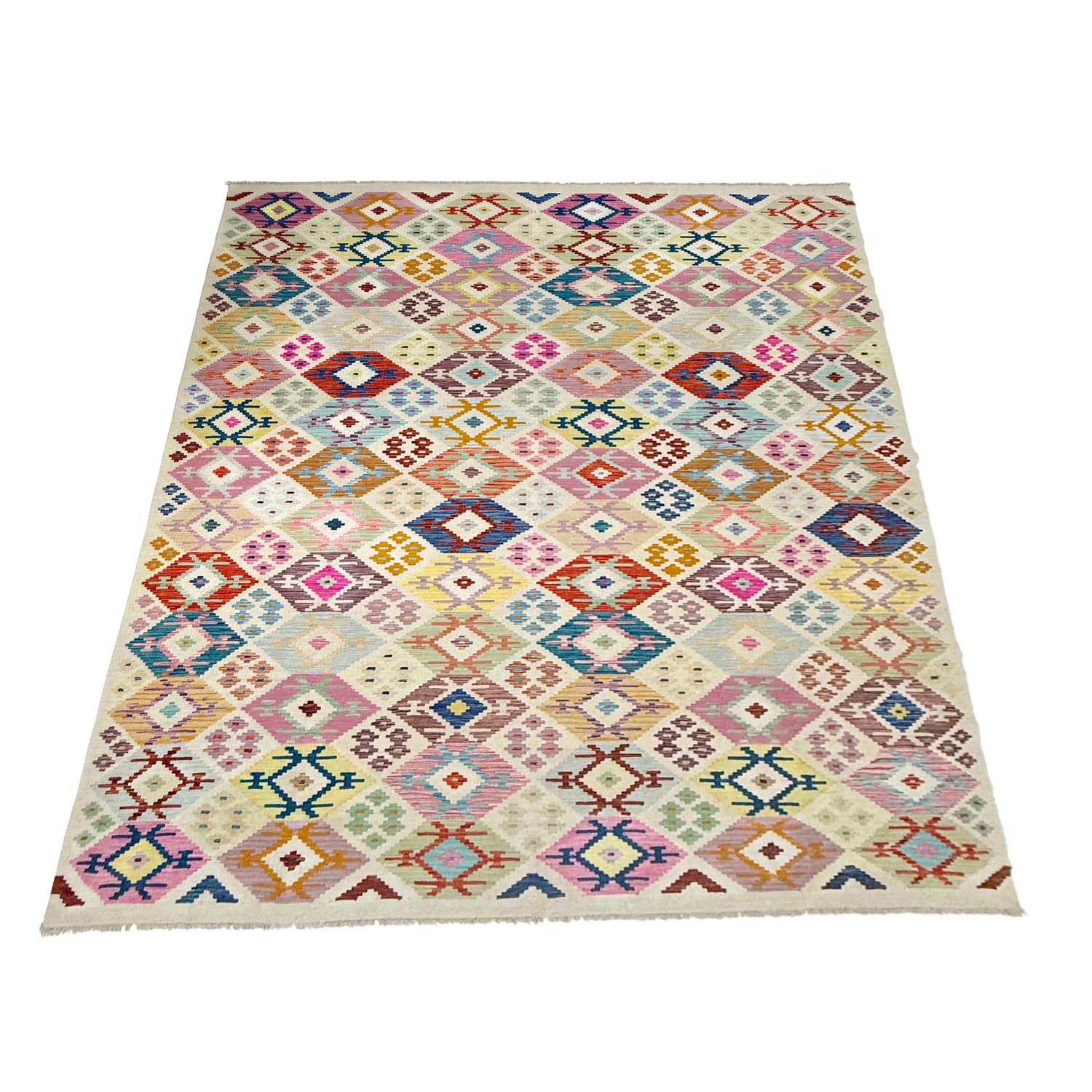 Handmade Multi Kilim Geometric 9x12 ft