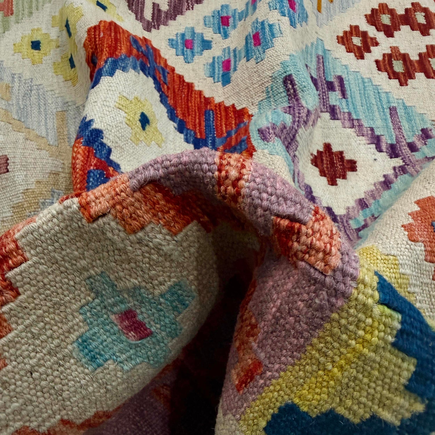 Handmade Multi Kilim Geometric 9x12 ft