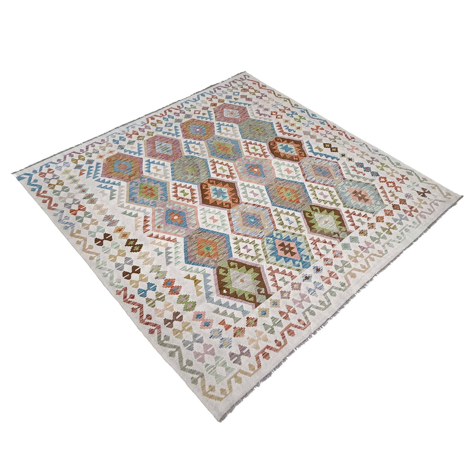 Handmade Multi Kilim Geometric 8x10 ft