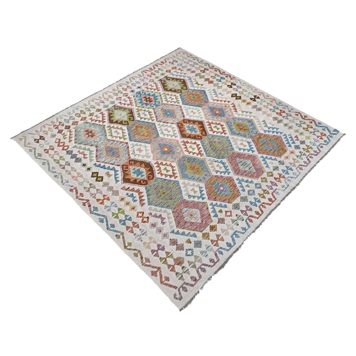Handmade Multi Kilim Geometric 8x10 ft