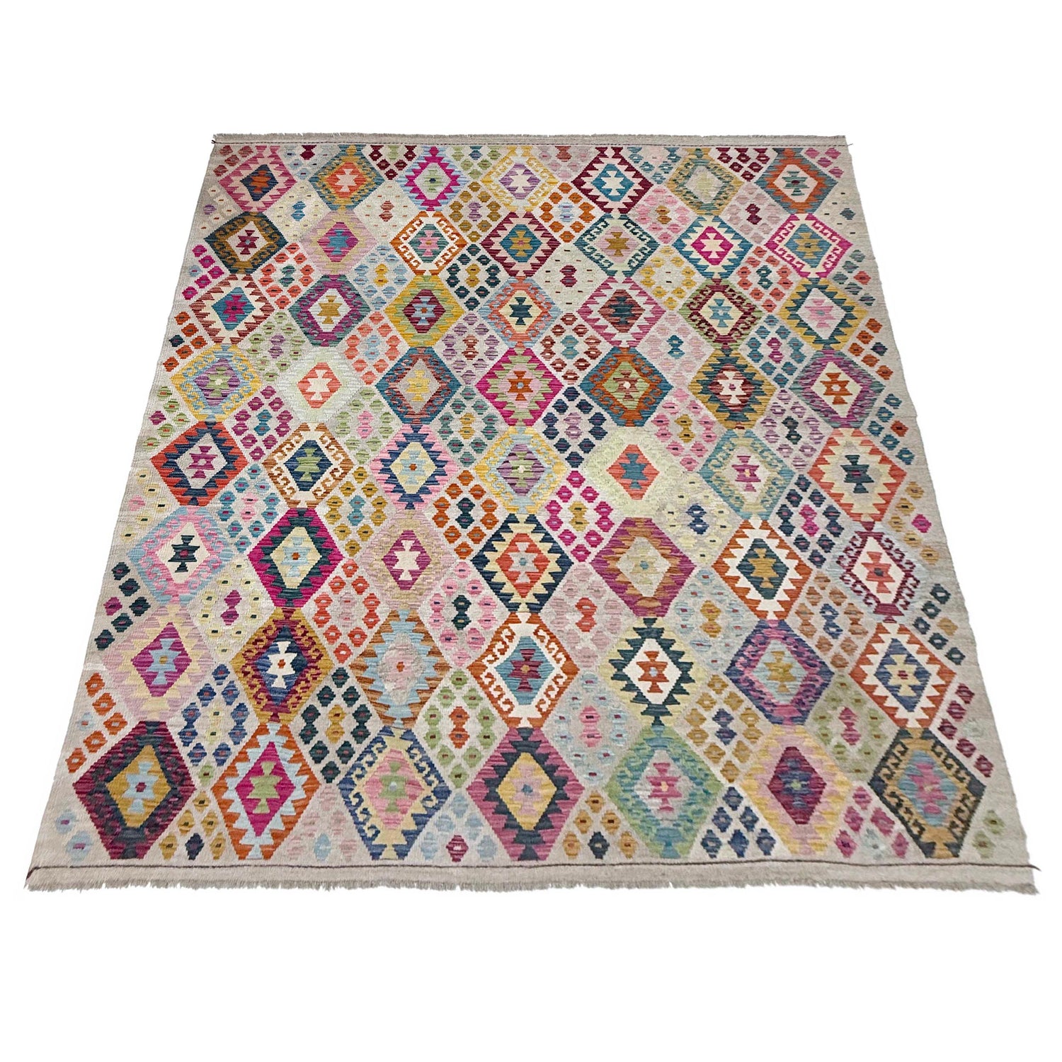 Handmade Multi Kilim Geometric 8x10 ft