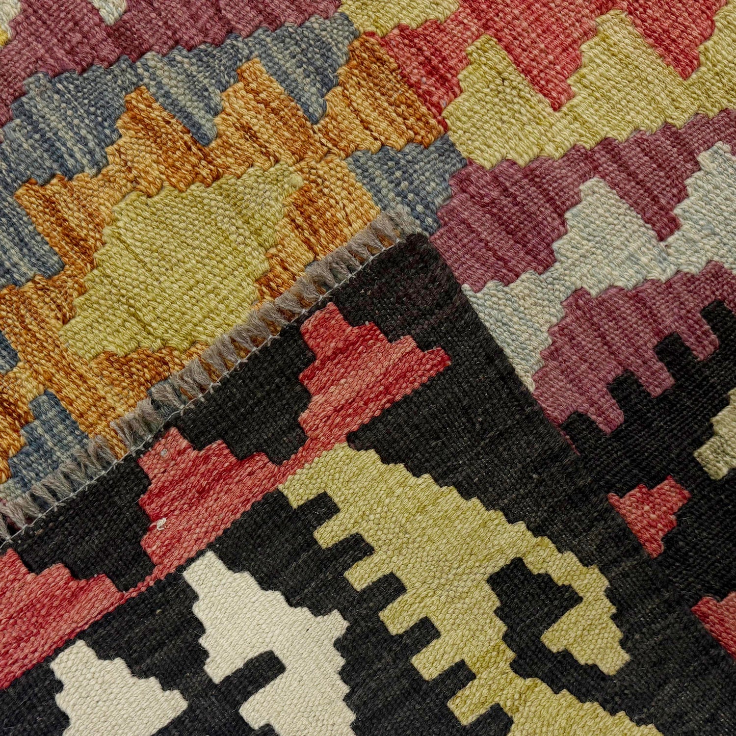 Handmade Multi Kilim Geometric 9x12 ft
