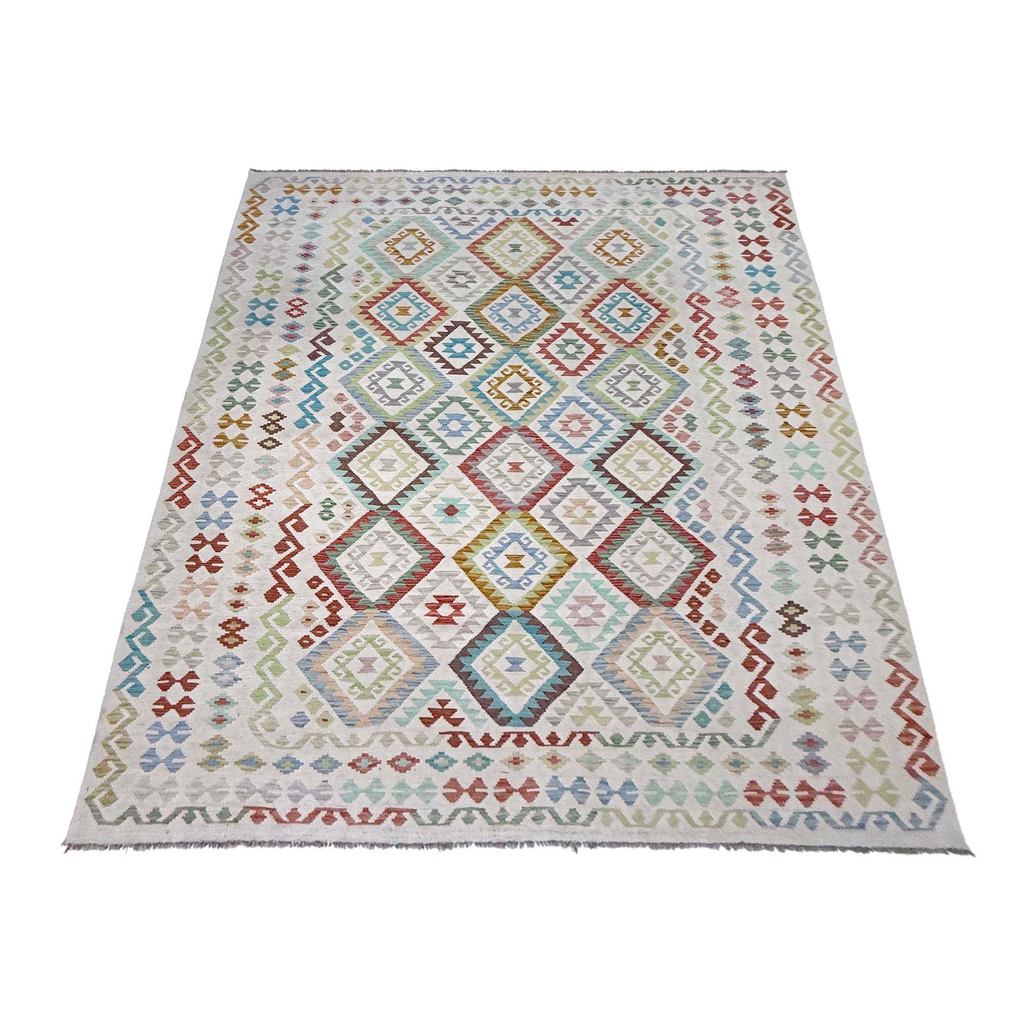 Handmade Multi Kilim Geometric 9x12 ft