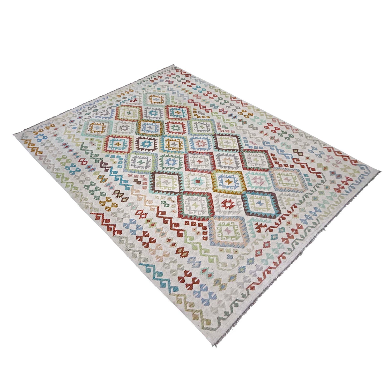 Handmade Multi Kilim Geometric 9x12 ft