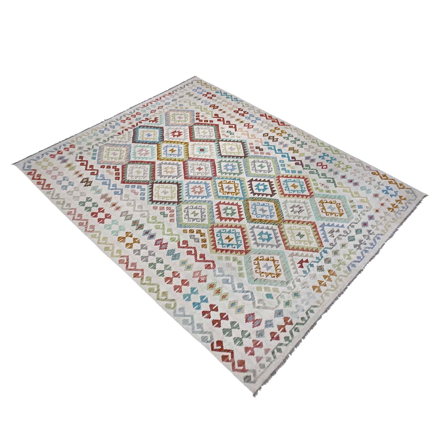 Handmade Multi Kilim Geometric 9x12 ft