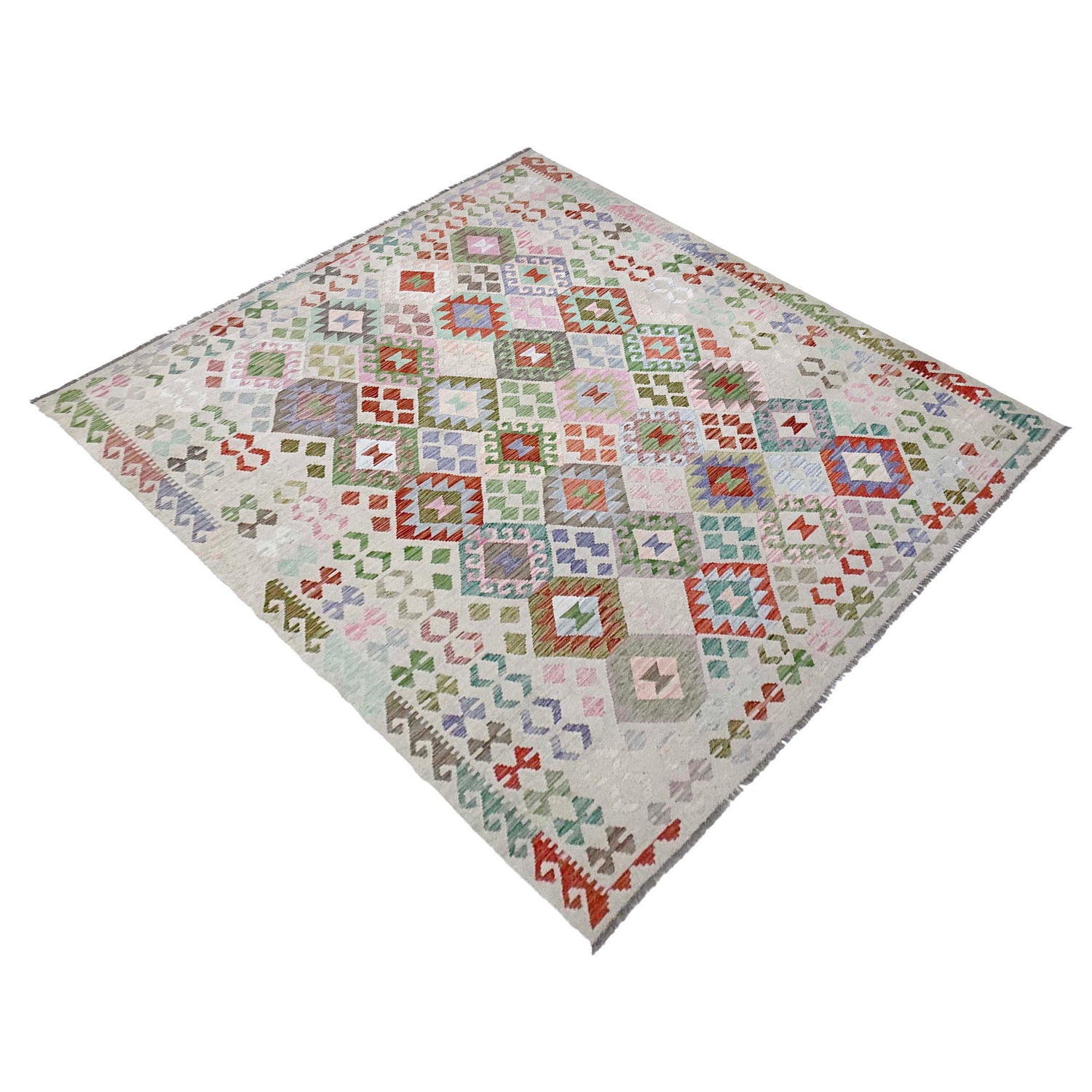 Handmade Multi Kilim Geometric 8x10 ft