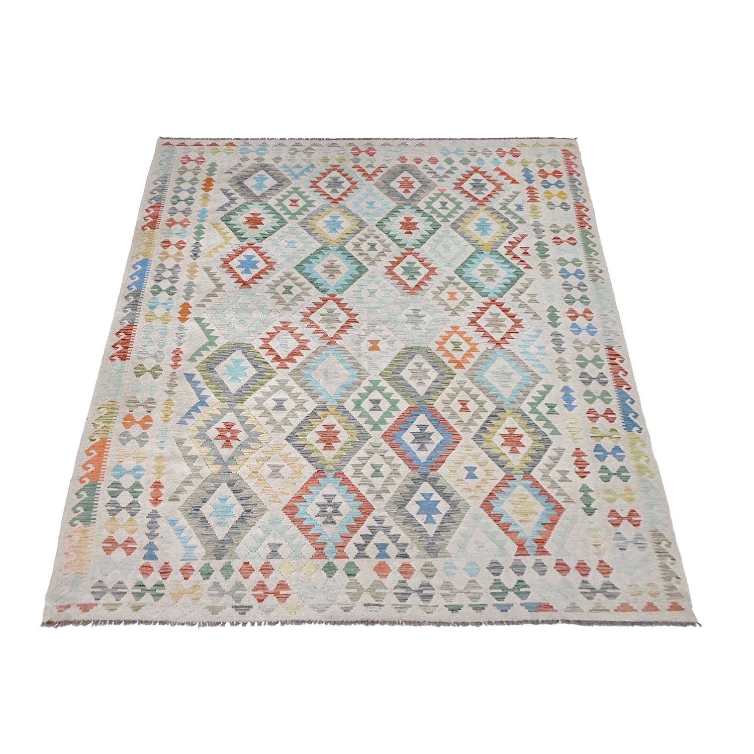 Handmade Multi Kilim Geometric 9x12 ft