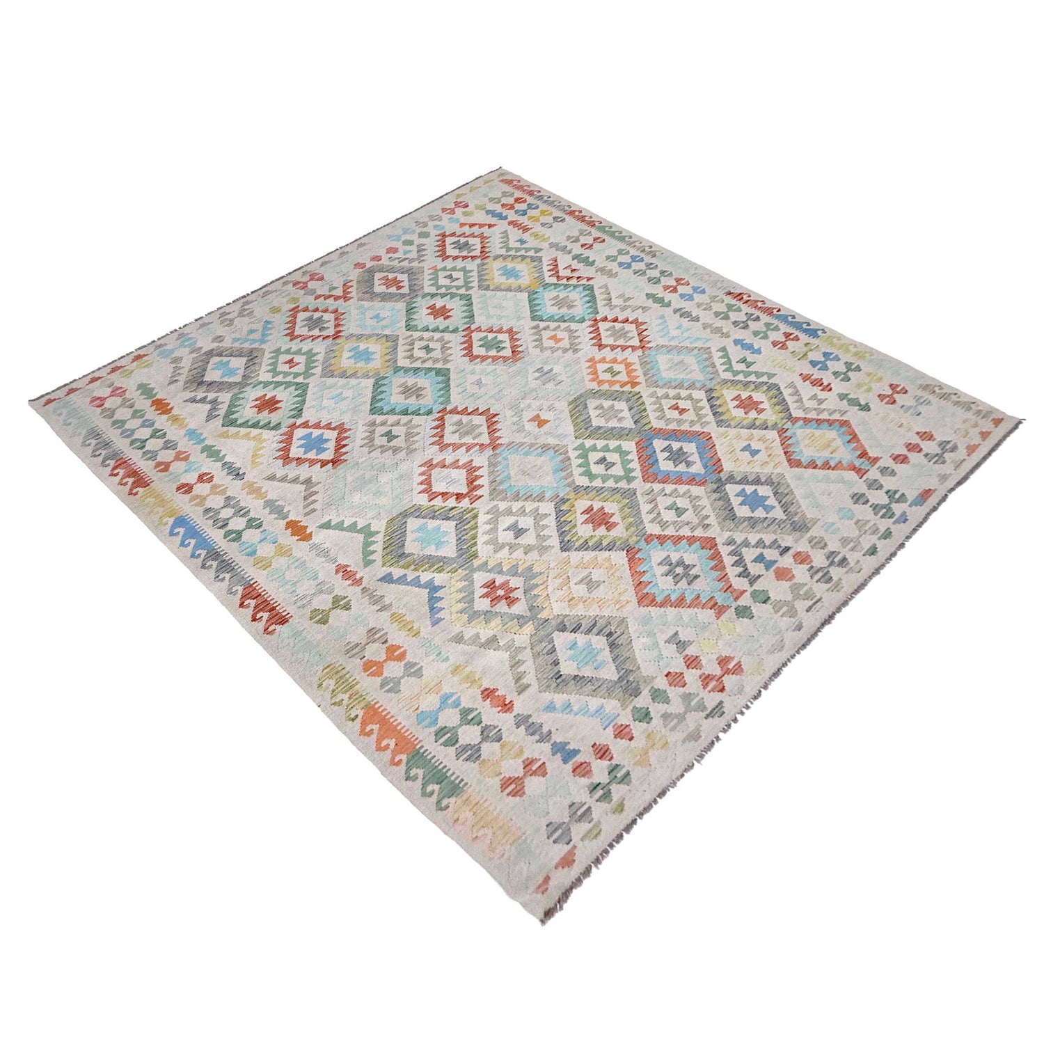 Handmade Multi Kilim Geometric 9x12 ft