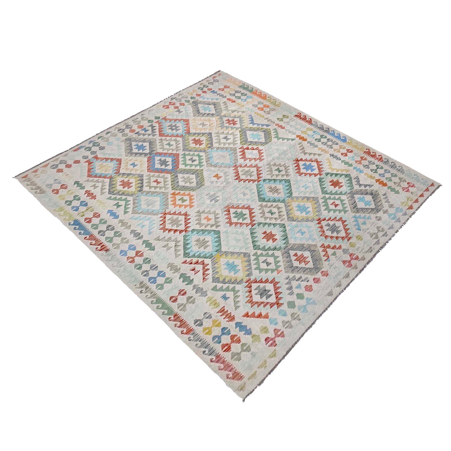 Handmade Multi Kilim Geometric 9x12 ft