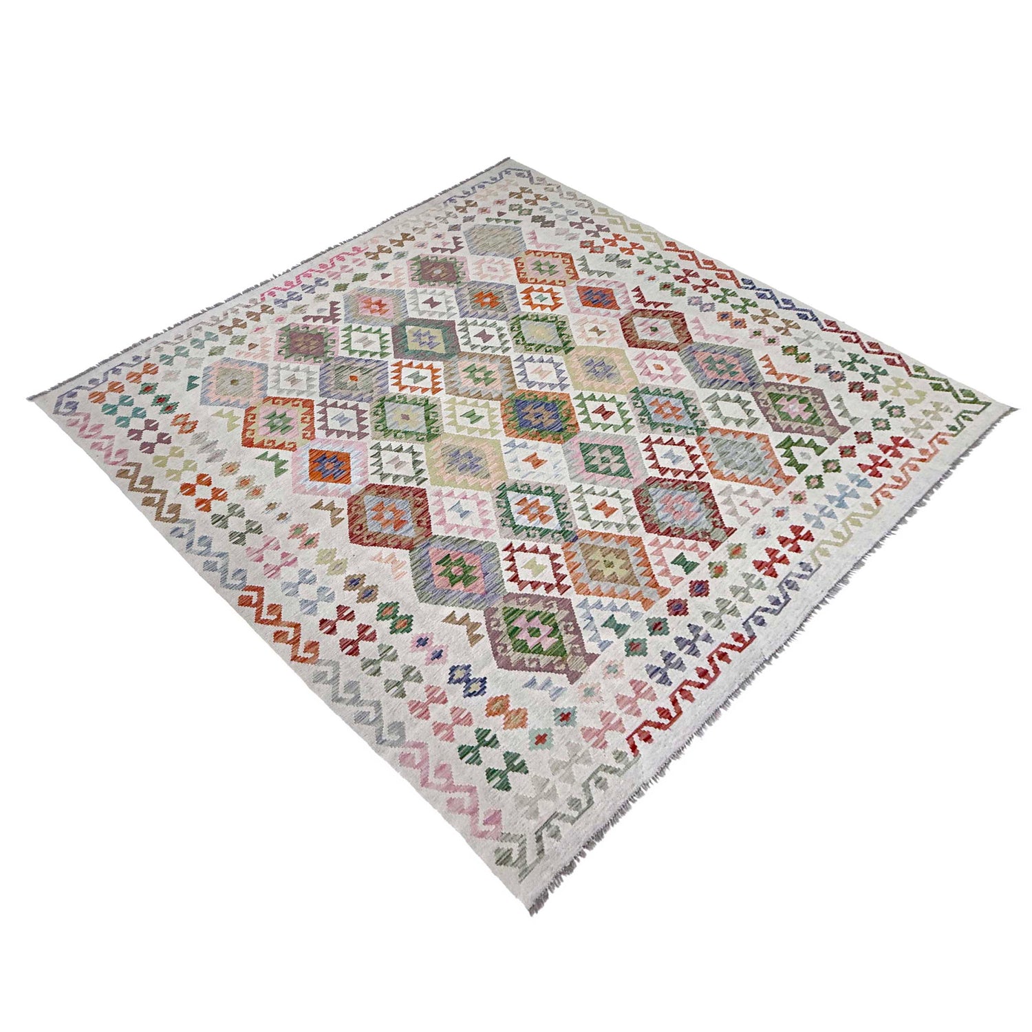 Handmade Multi Kilim Geometric 8x10 ft