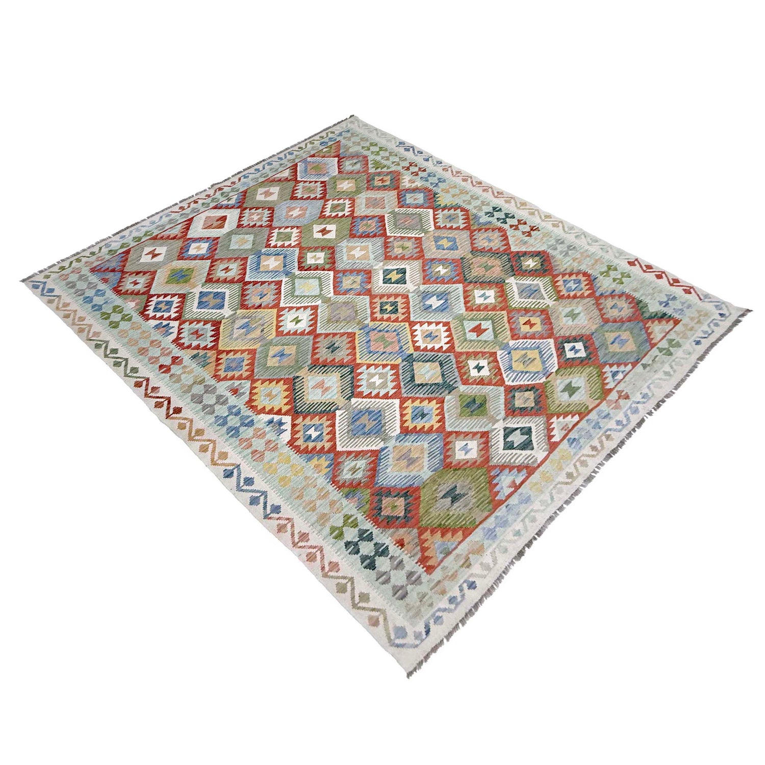 Handmade Multi Kilim Geometric 8x10 ft