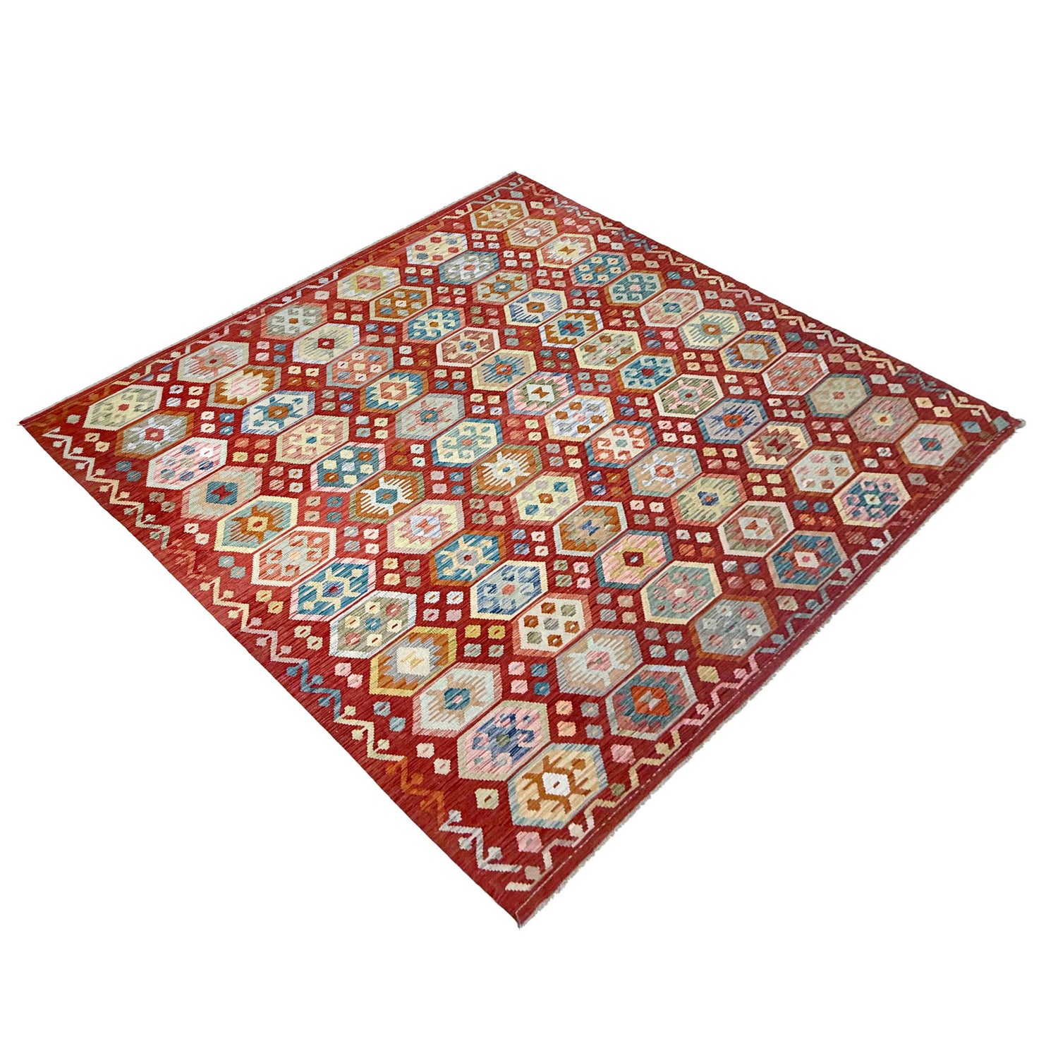 Handmade Multi Kilim Geometric 9x12 ft