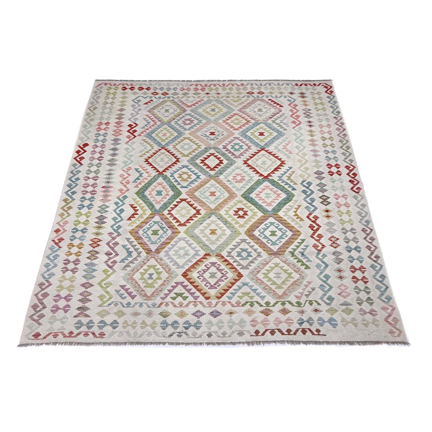 Handmade Multi Kilim Geometric 9x12 ft