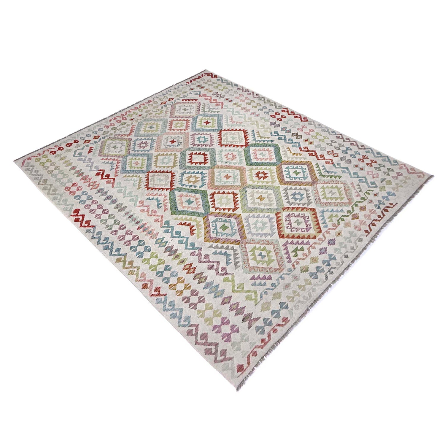 Handmade Multi Kilim Geometric 9x12 ft