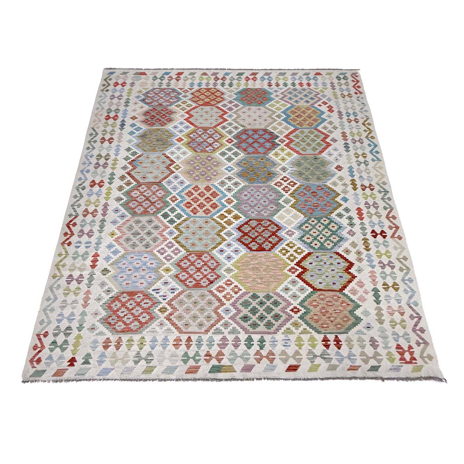 Handmade Multi Kilim Geometric 9x12 ft
