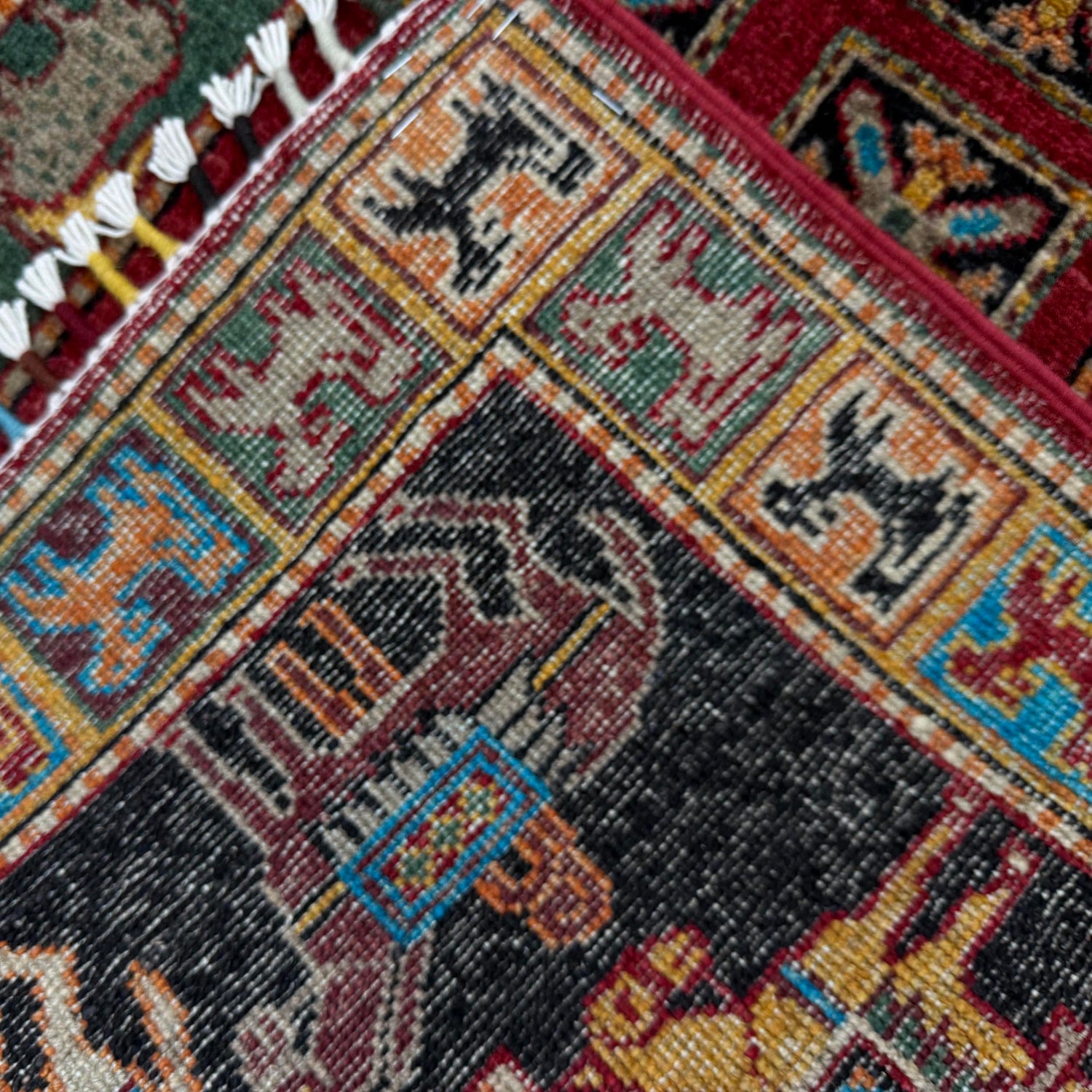 Shikargah Area Rug Handmade Multi Animal/Birds 3x5 ft