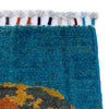 Pictorial Rug Handmade Blue Design