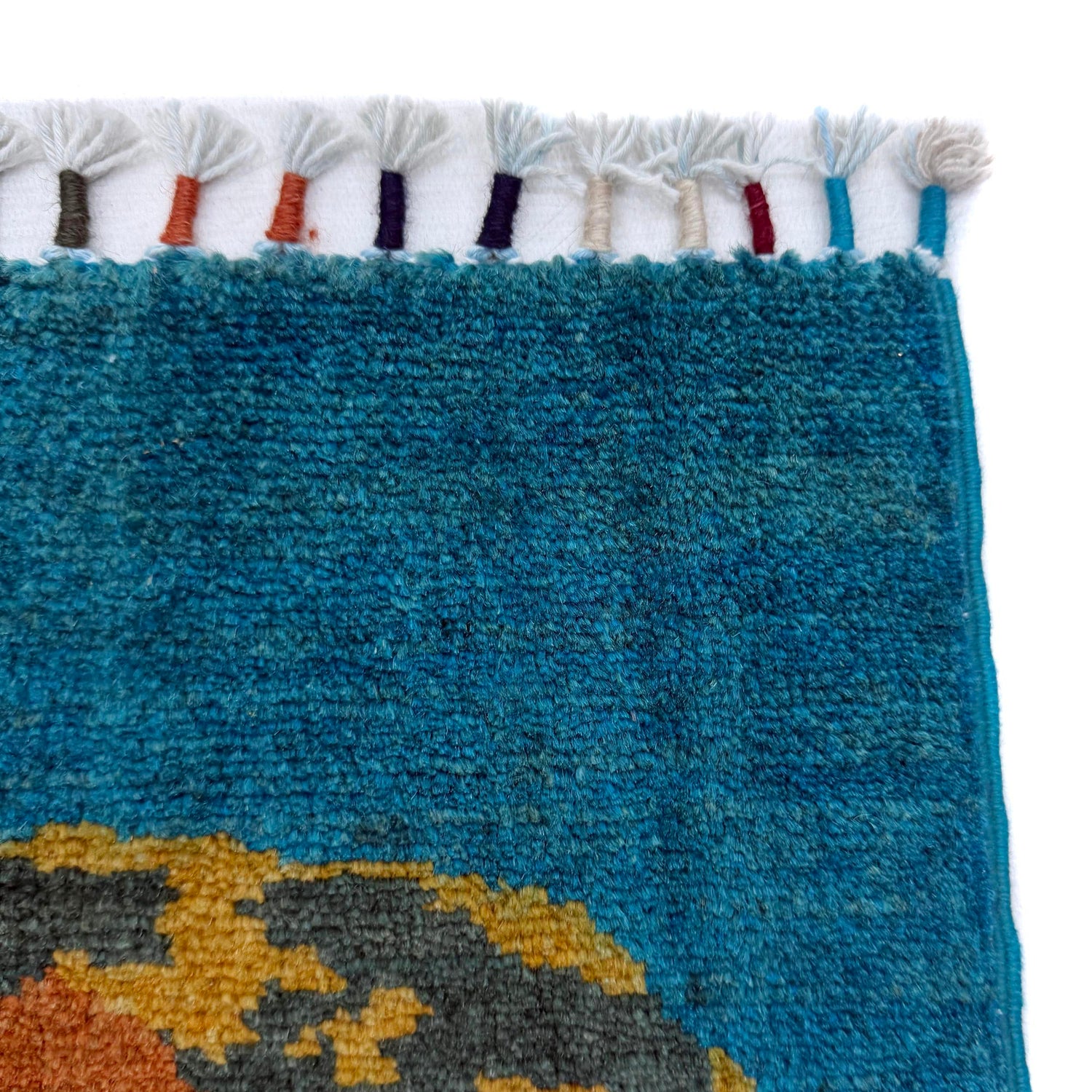 Pictorial Rug Handmade Blue Design