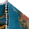Pictorial Rug Handmade Blue Design
