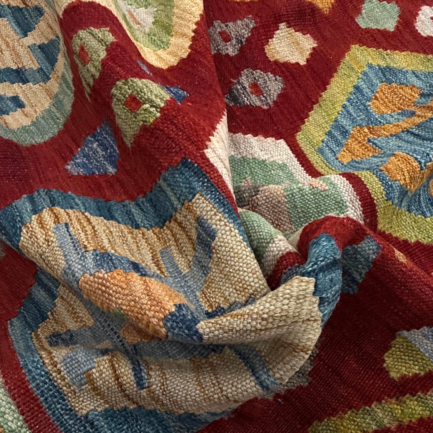 Handmade Multi Kilim Geometric 9x12 ft