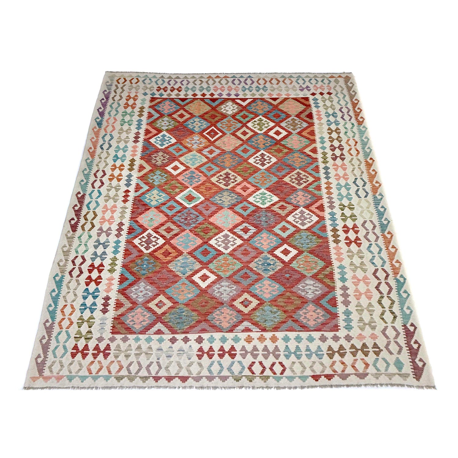 Handmade Multi Kilim Geometric 9x12 ft