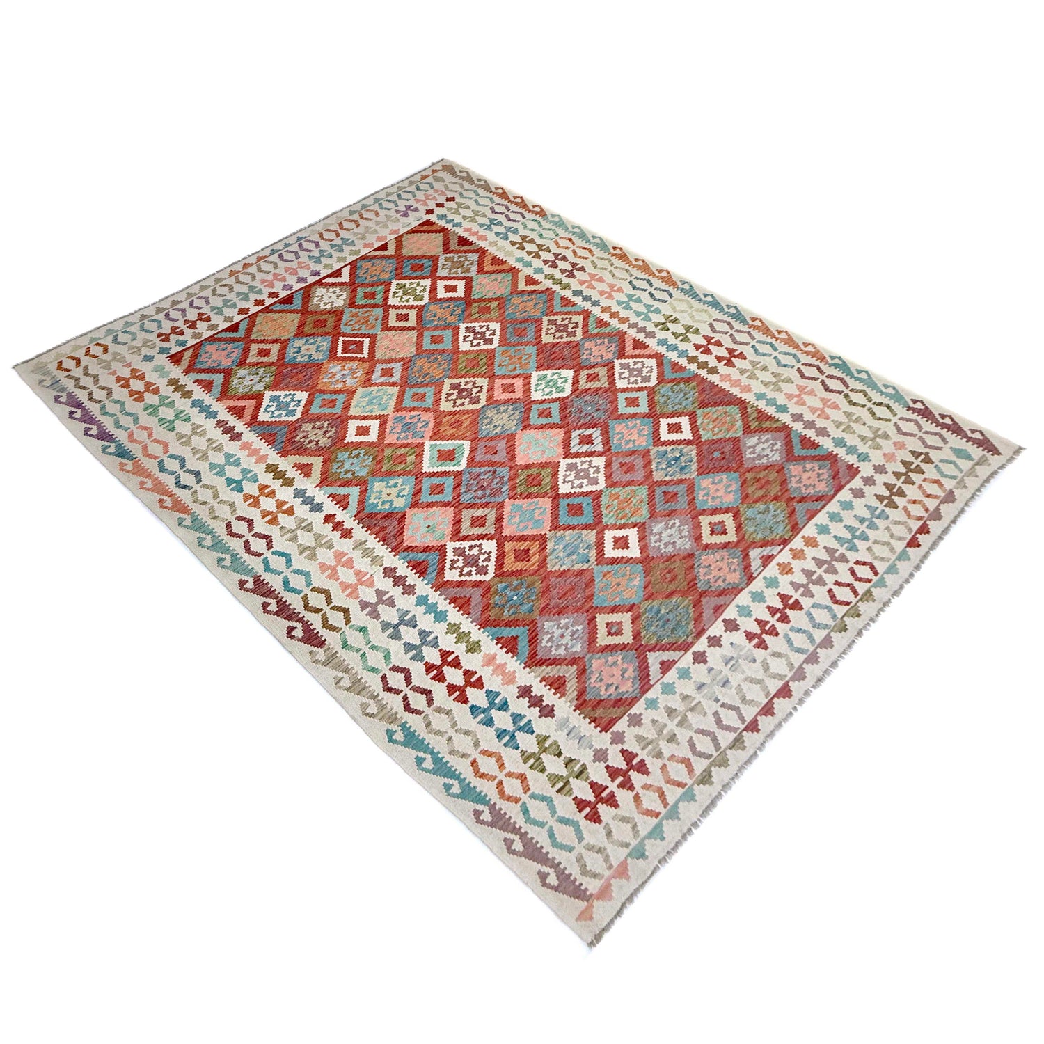 Handmade Multi Kilim Geometric 9x12 ft