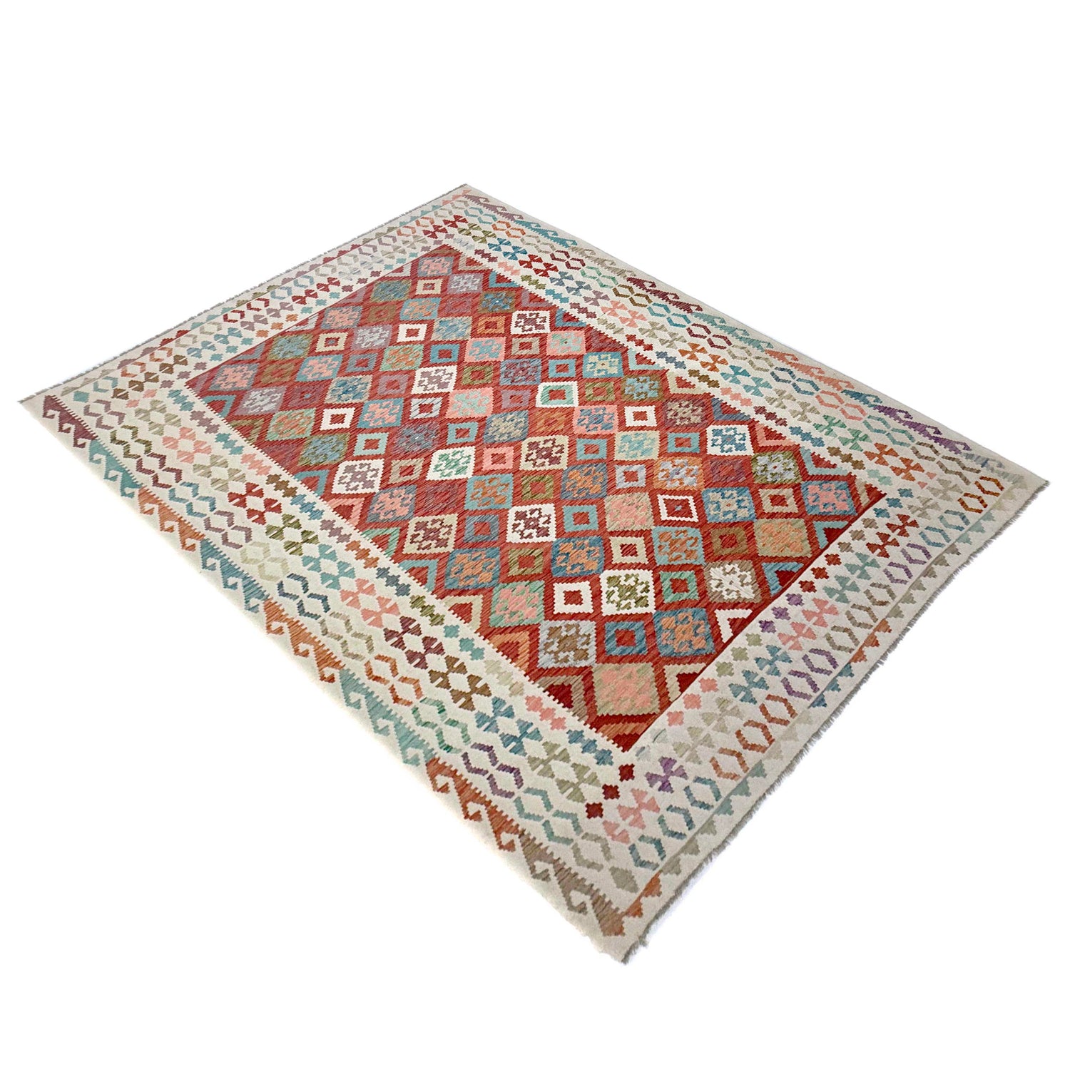 Handmade Multi Kilim Geometric 9x12 ft