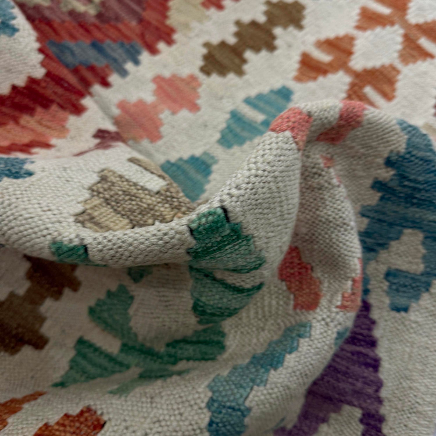 Handmade Multi Kilim Geometric 9x12 ft