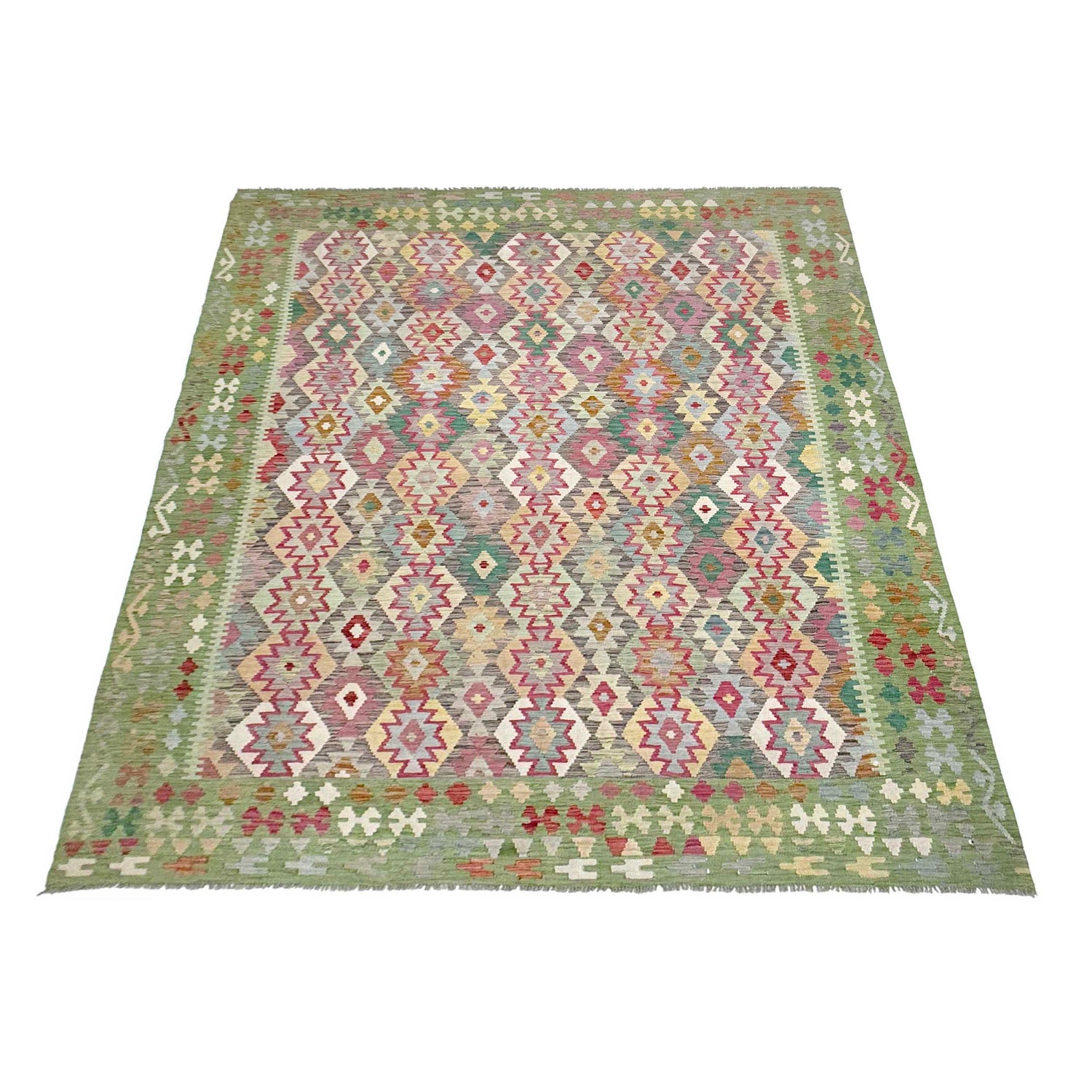 Handmade Multi Kilim Geometric 9x12 ft