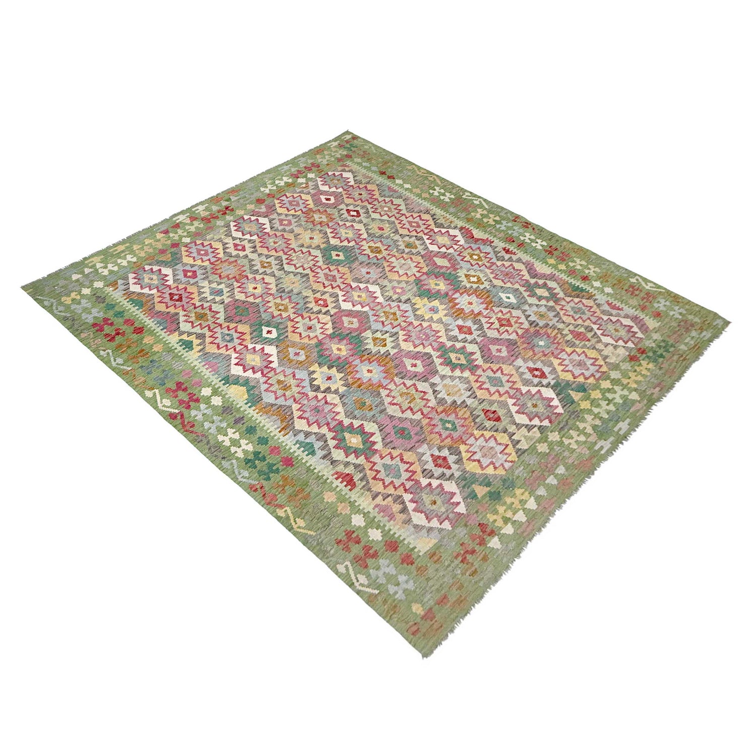 Handmade Multi Kilim Geometric 9x12 ft