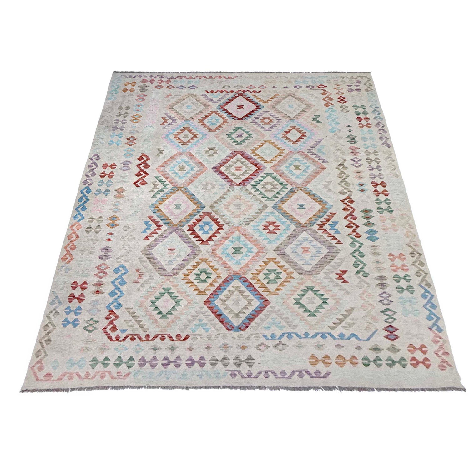 Handmade Multi Kilim Geometric 9x12 ft
