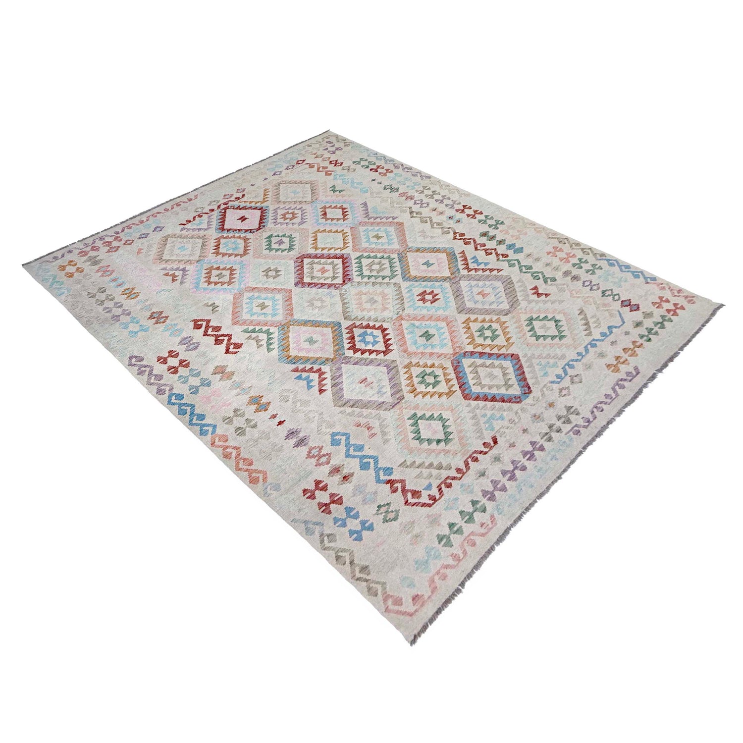 Handmade Multi Kilim Geometric 9x12 ft