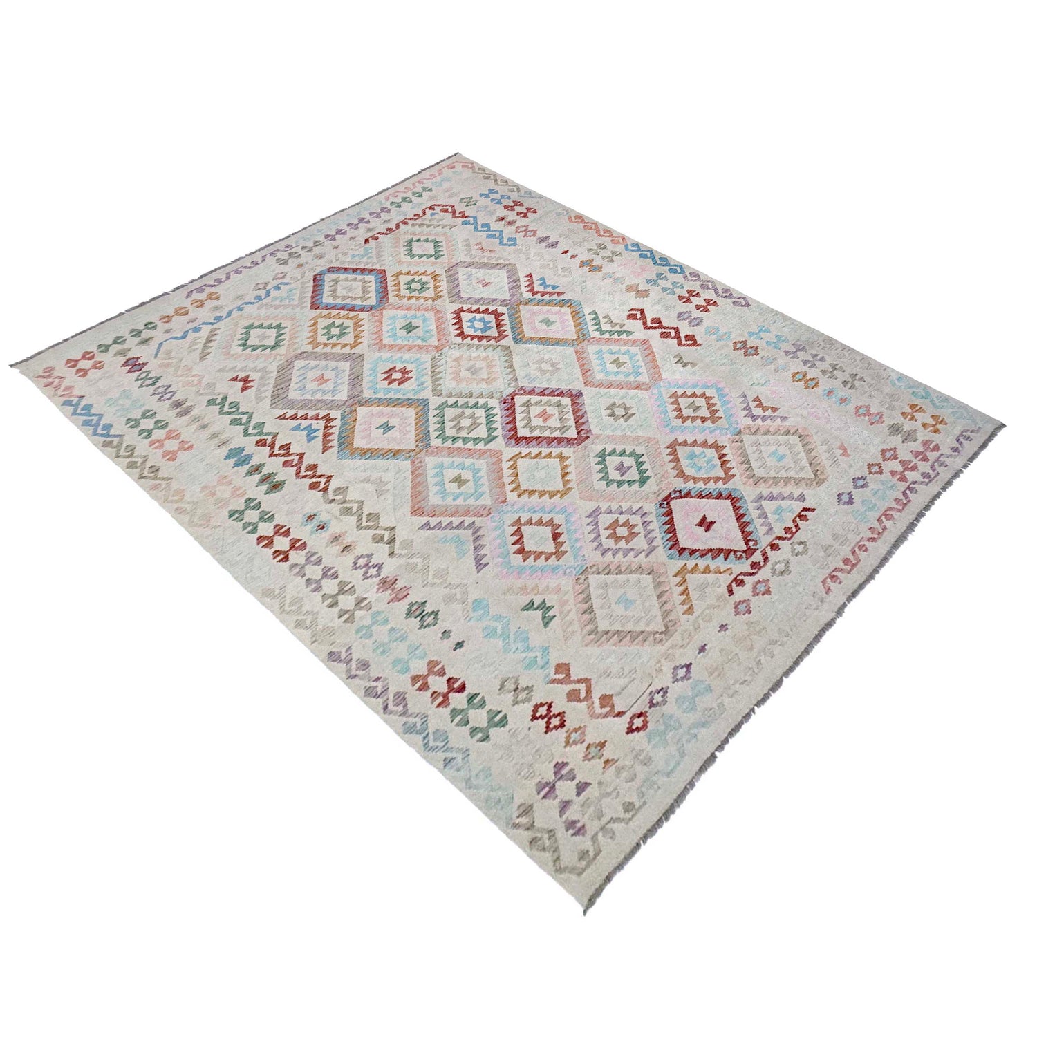 Handmade Multi Kilim Geometric 9x12 ft