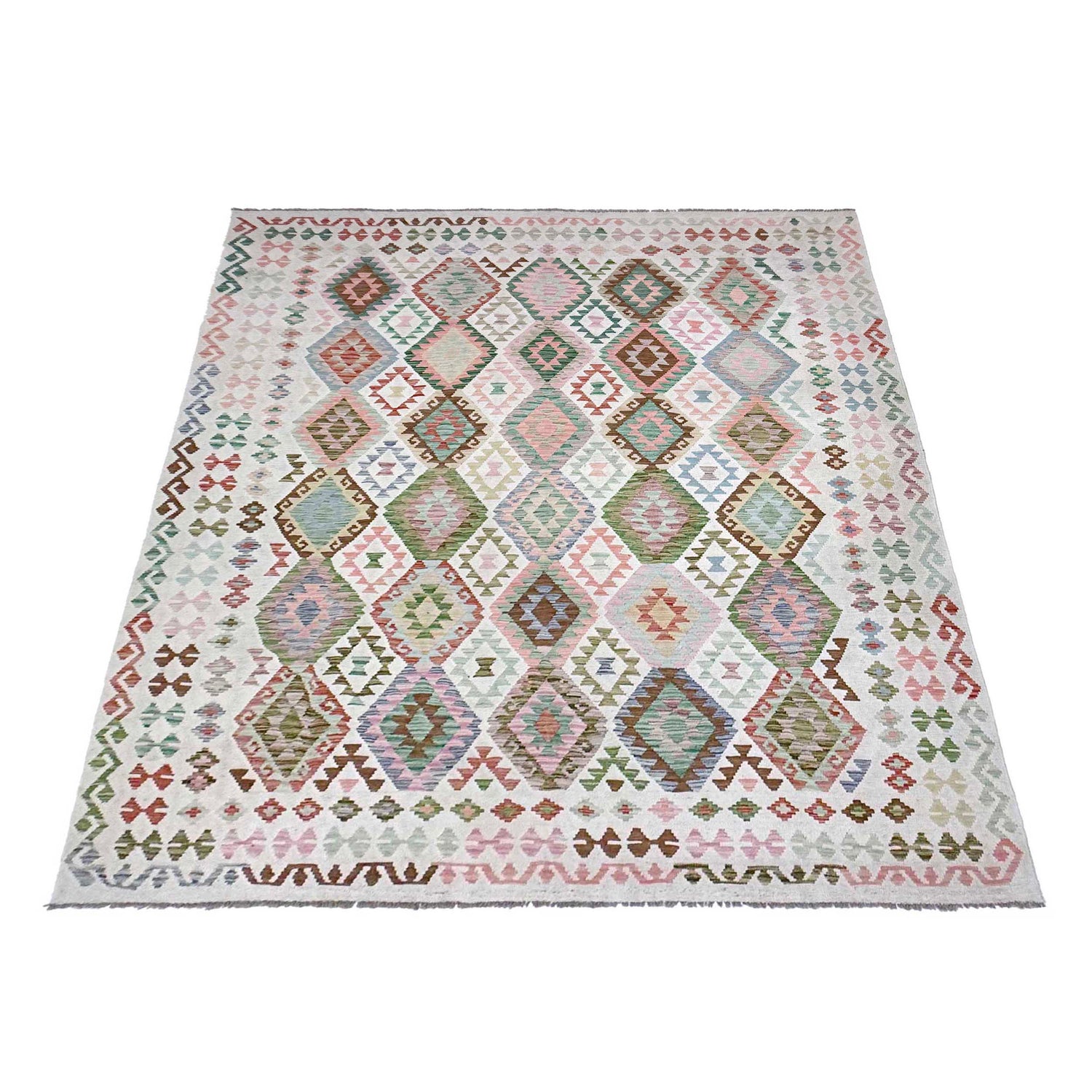 Handmade Multi Kilim Geometric 9x12 ft