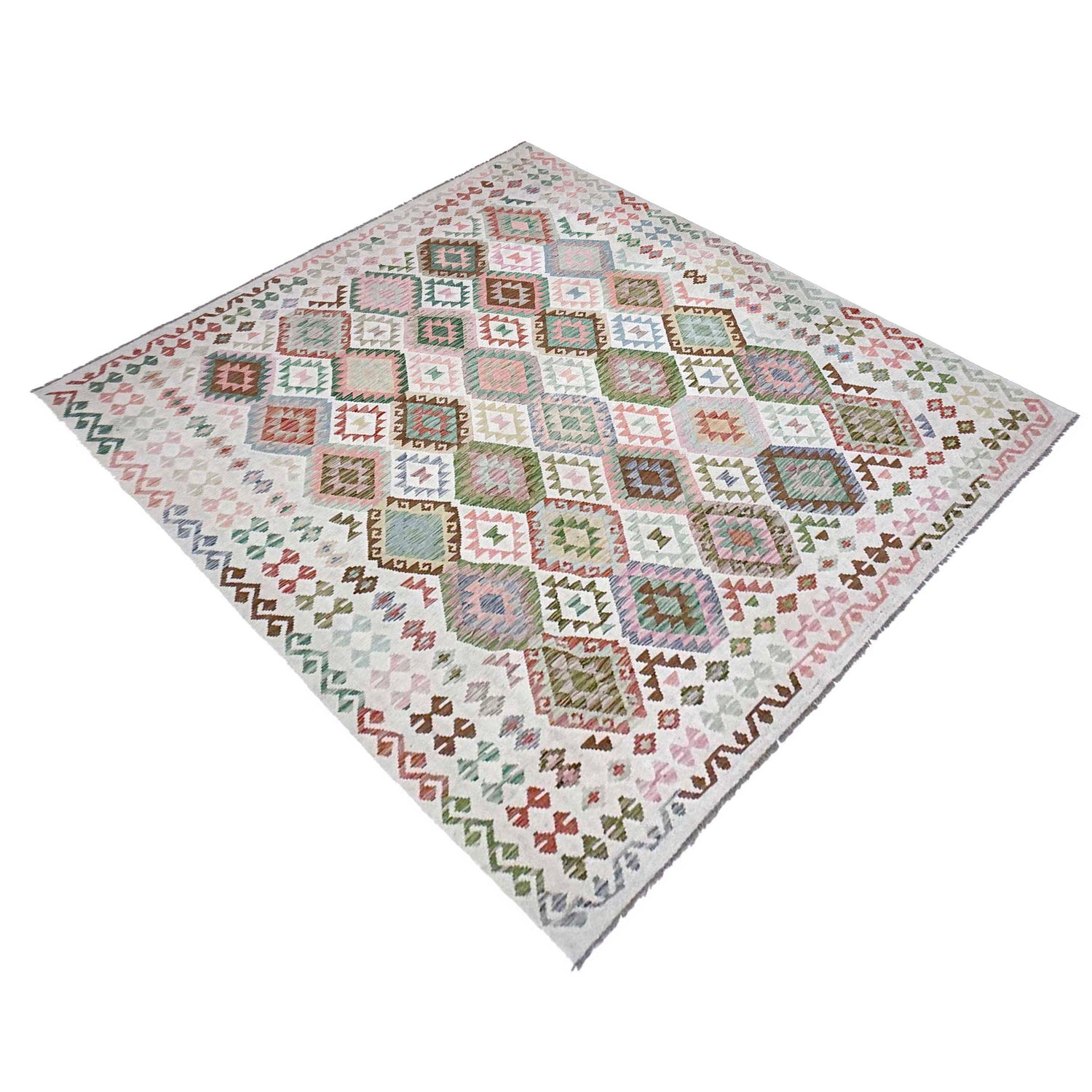 Handmade Multi Kilim Geometric 9x12 ft