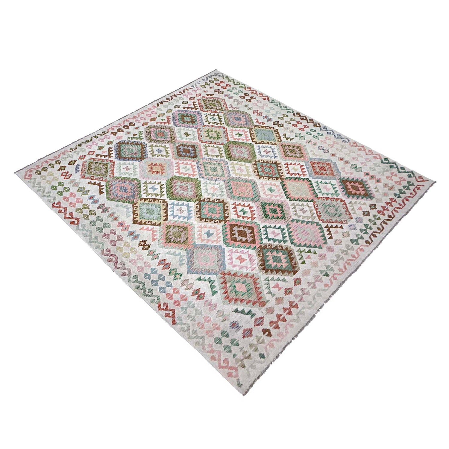 Handmade Multi Kilim Geometric 9x12 ft
