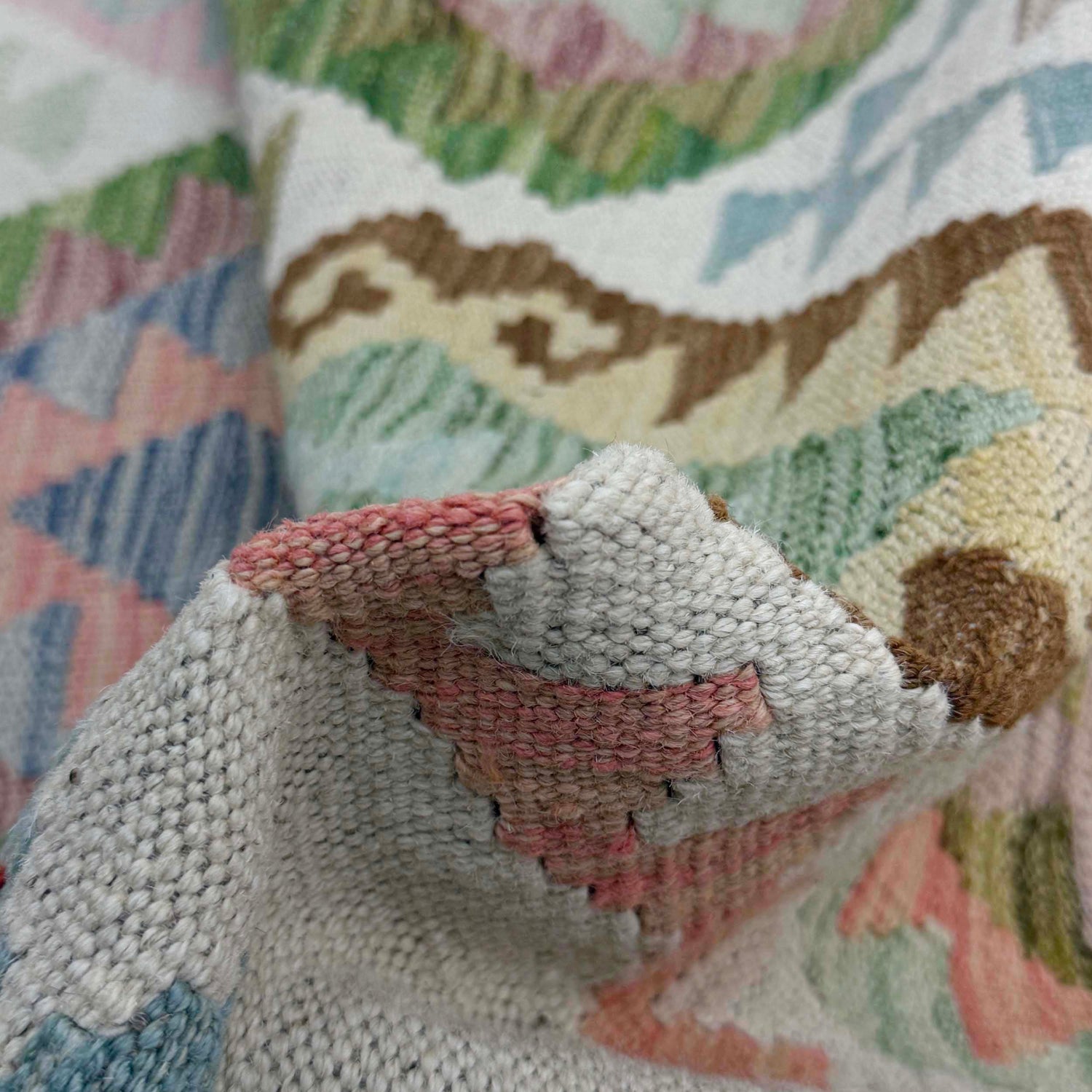Handmade Multi Kilim Geometric 9x12 ft