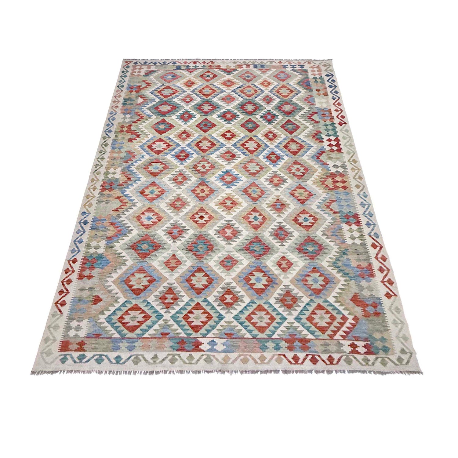 Handmade Multi Kilim Geometric 9x12 ft