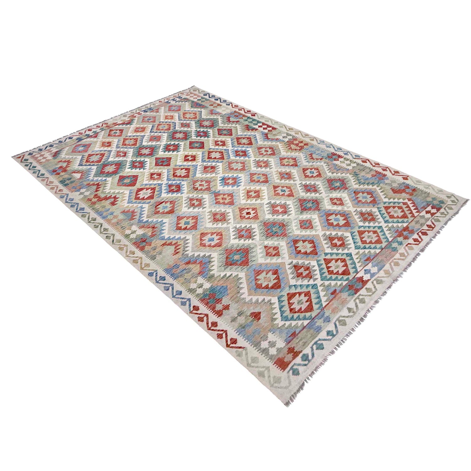 Handmade Multi Kilim Geometric 9x12 ft