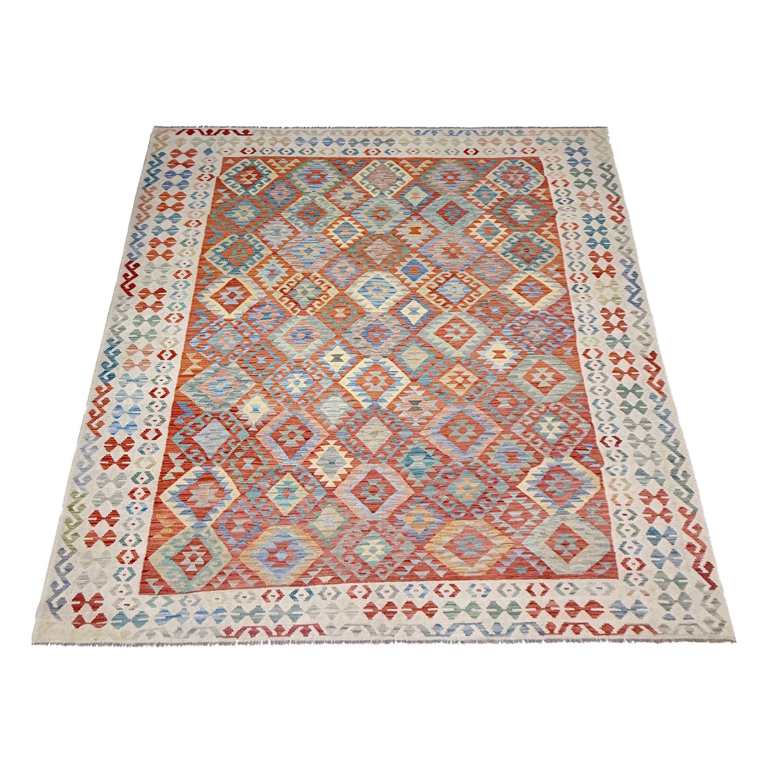 Handmade Multi Kilim Geometric 9x12 ft
