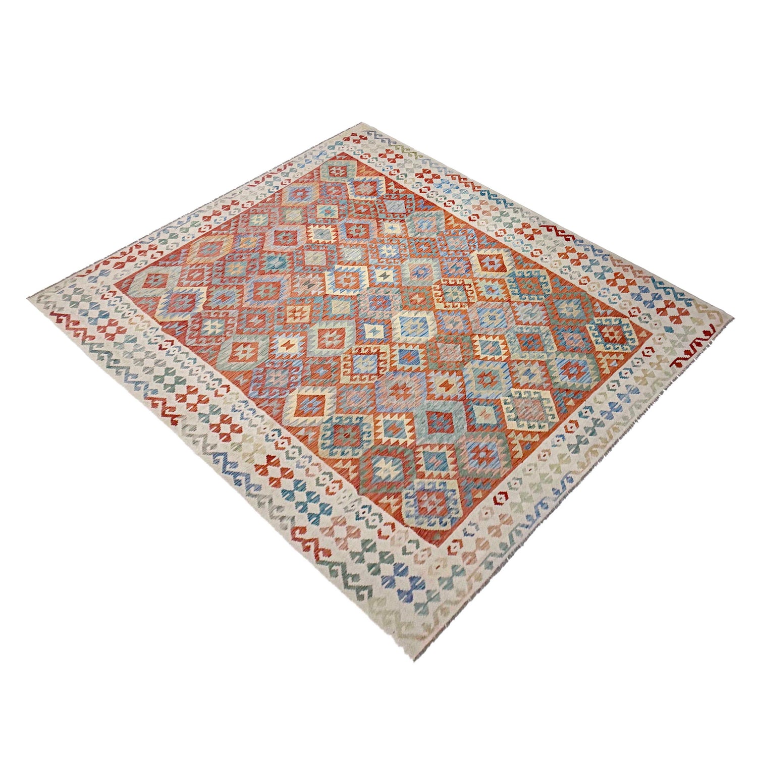 Handmade Multi Kilim Geometric 9x12 ft
