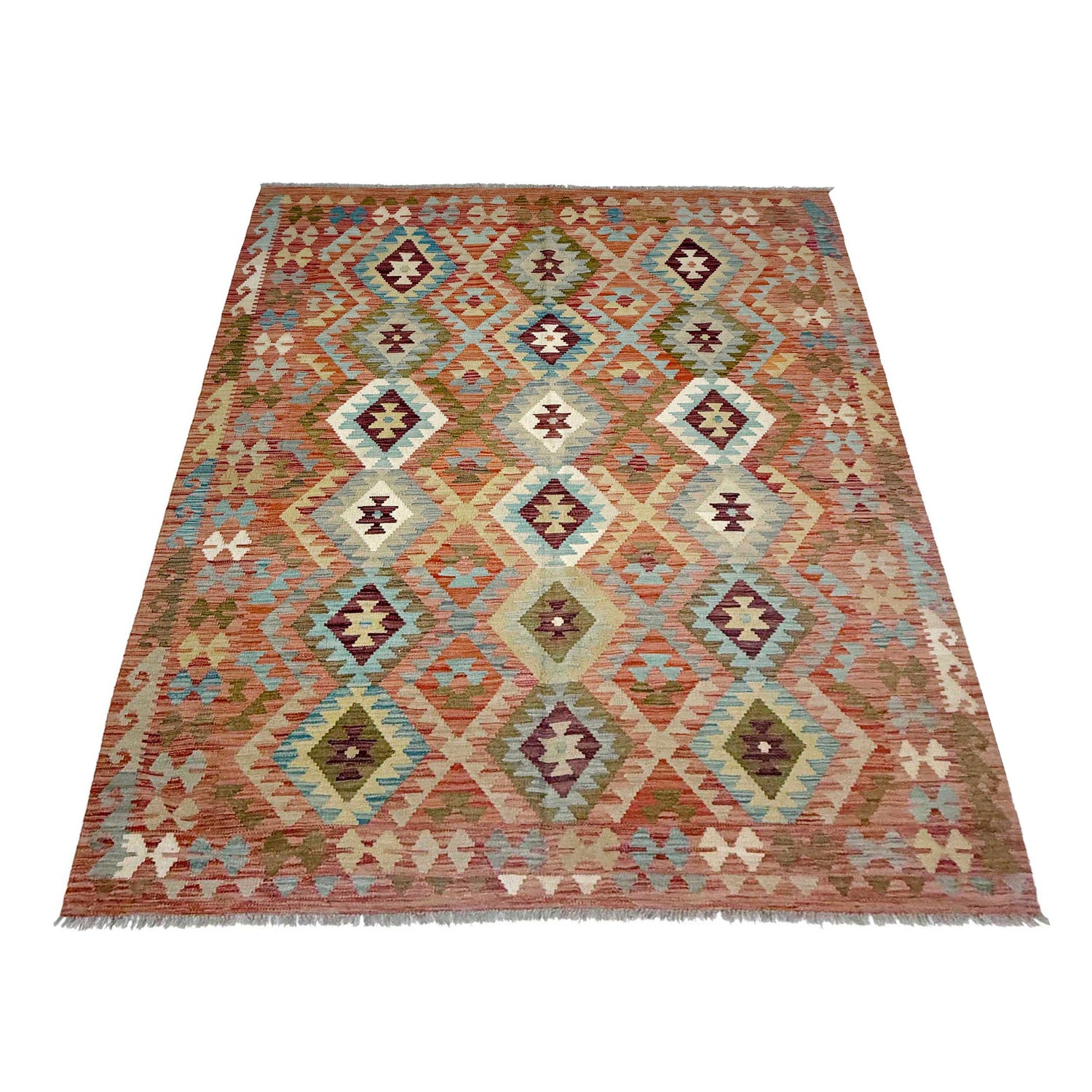 Handmade Multi Kilim Geometric 5x8 ft