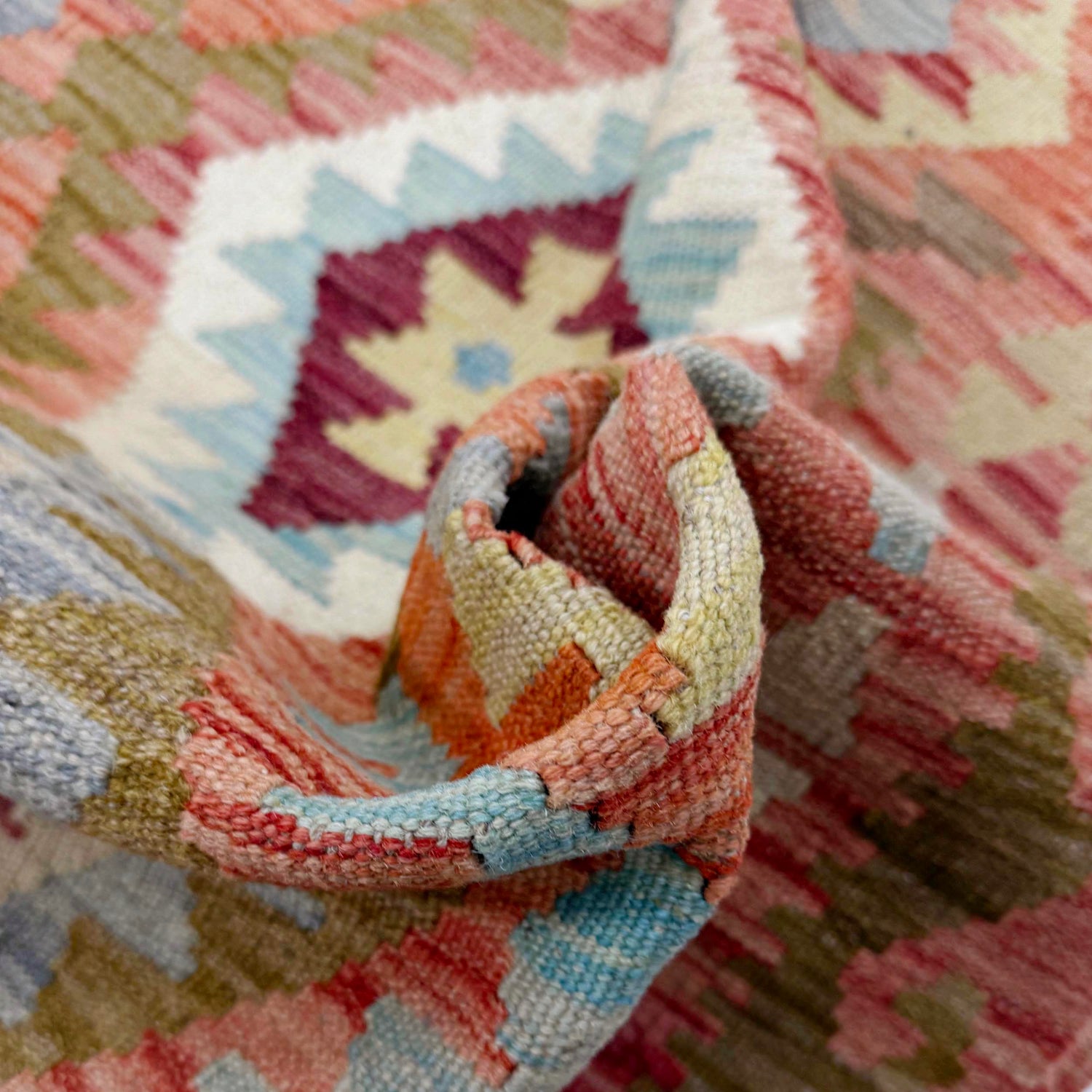Handmade Multi Kilim Geometric 5x8 ft