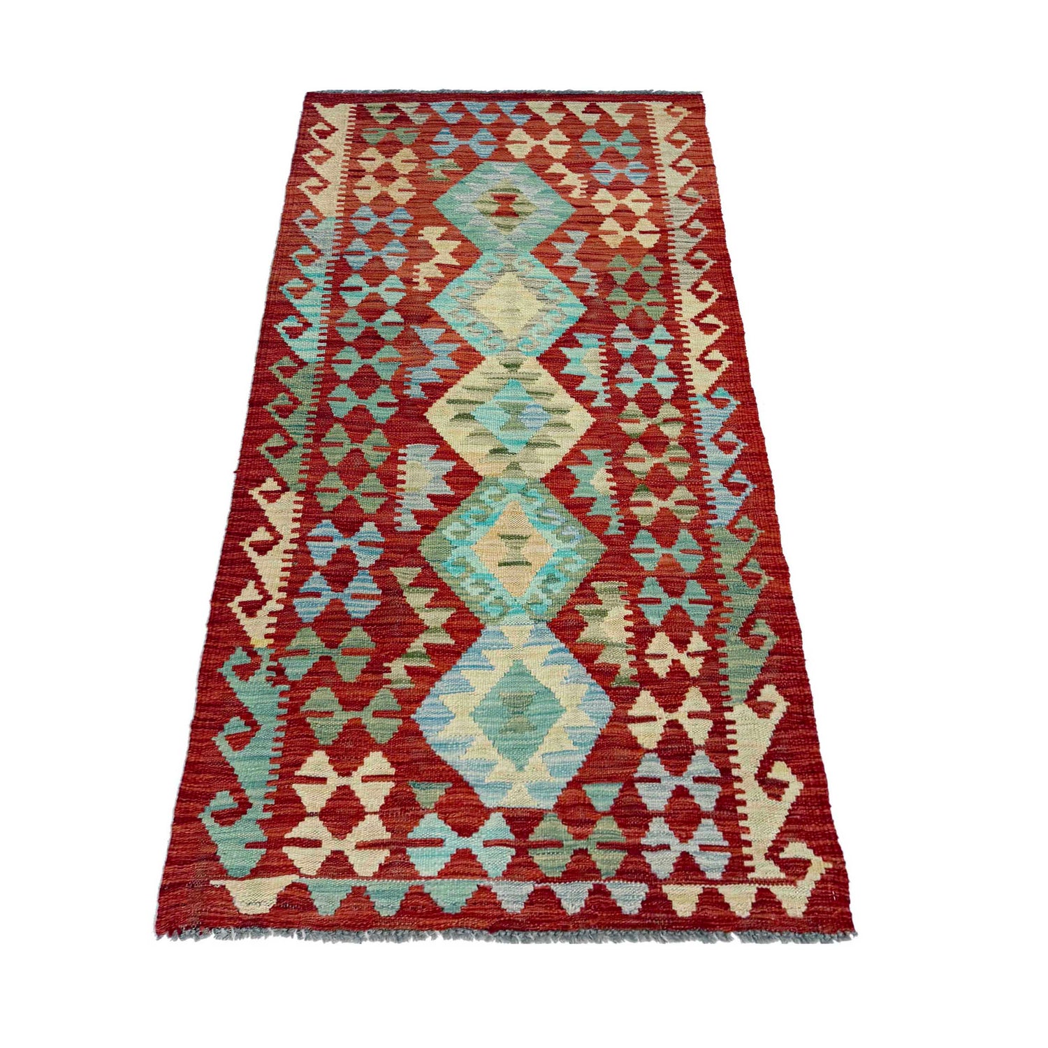 Handmade Multi Kilim Geometric 6' Runner