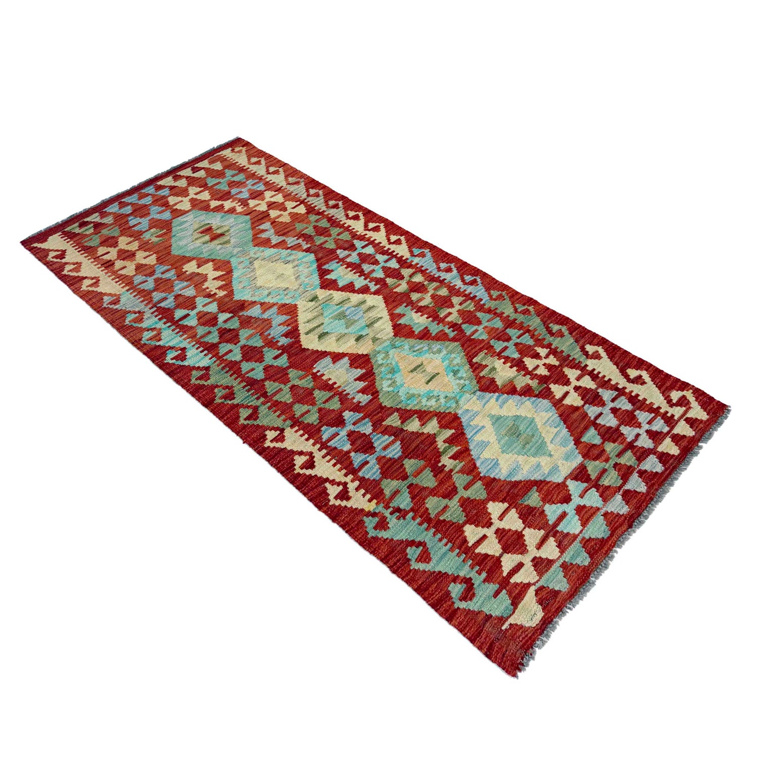 Handmade Multi Kilim Geometric 6' Runner