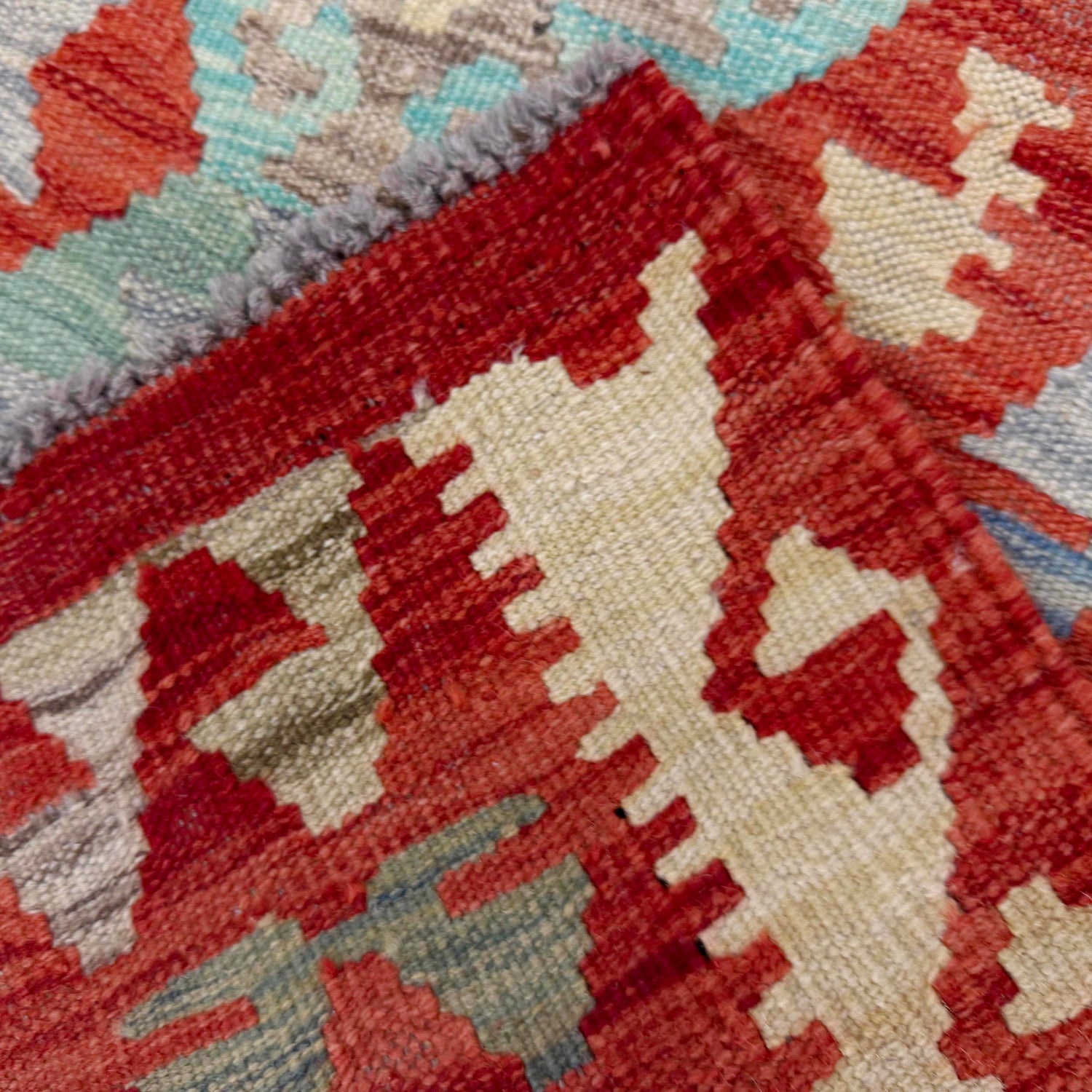 Handmade Multi Kilim Geometric 6' Runner