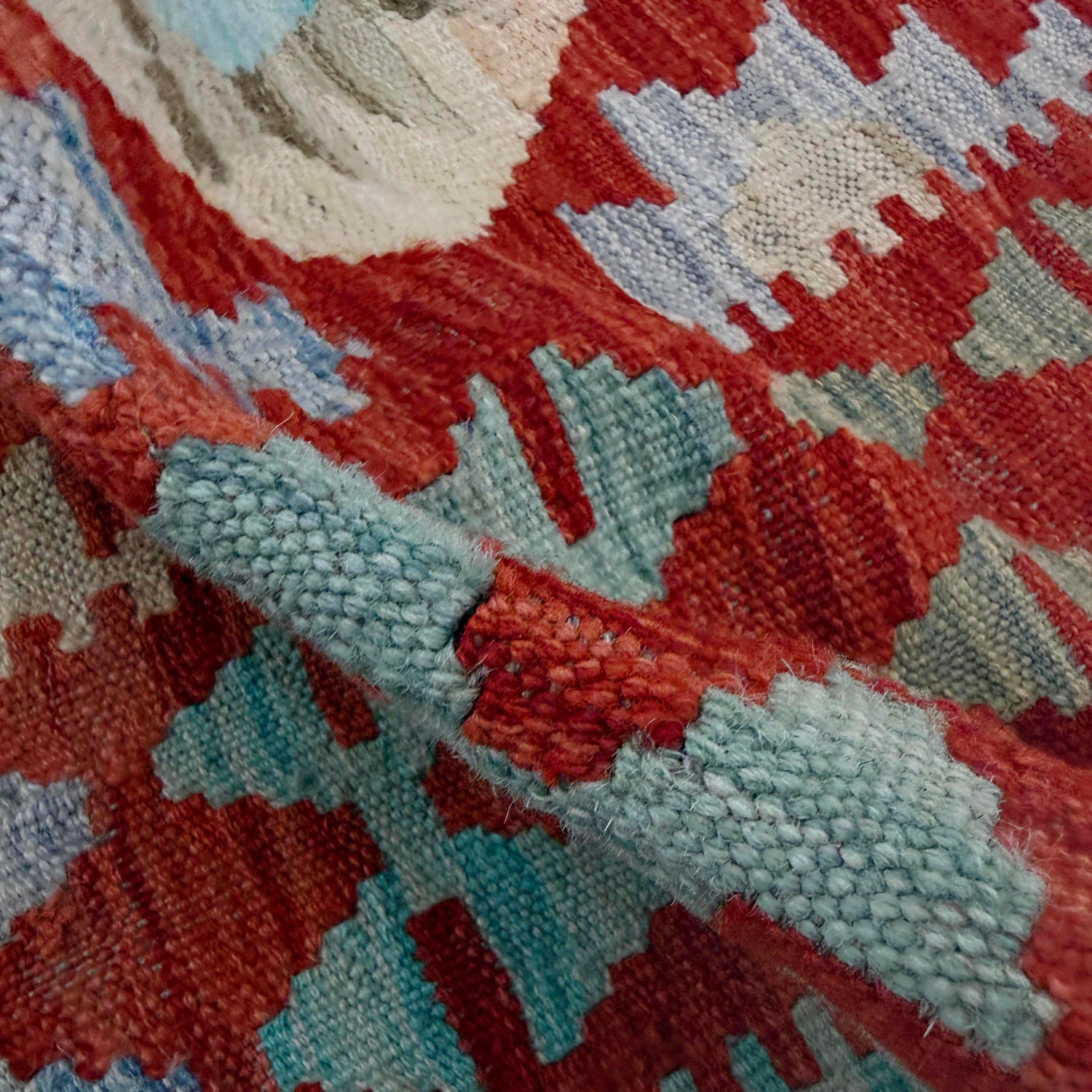 Handmade Multi Kilim Geometric 6' Runner