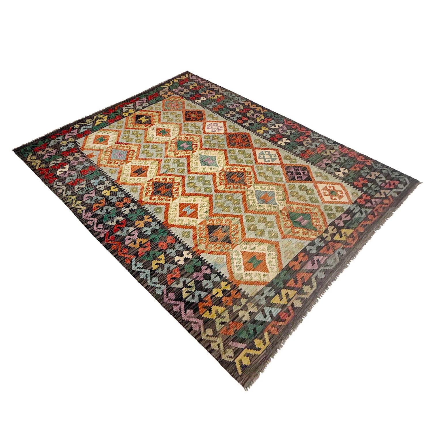 Handmade Multi Kilim Geometric 5x8 ft